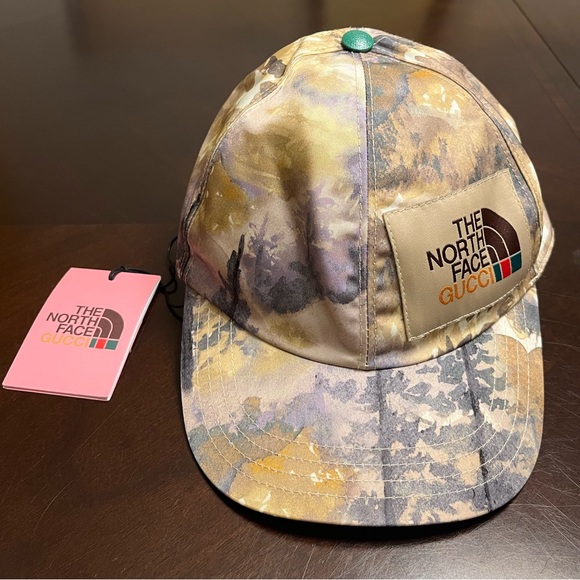 New Authentic Gucci North Face Logo Baseball Hat Size S - Picture 3 of 15